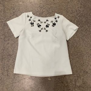 Banana Republic ice blue boxy blouse